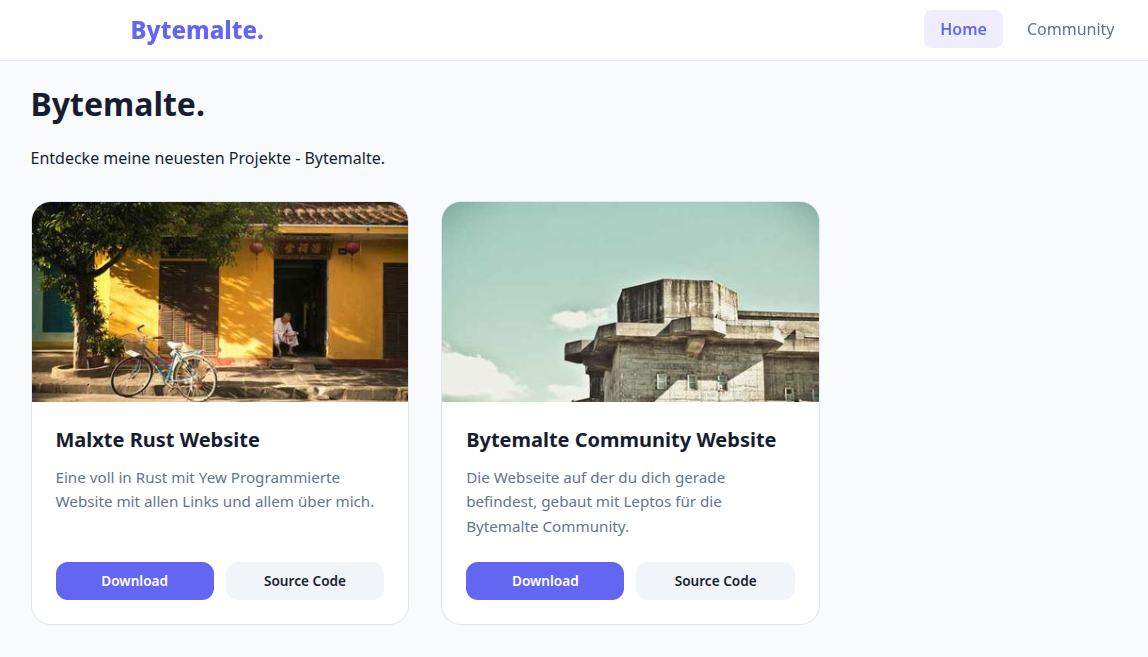 Bytemalte.de Rust Community Website